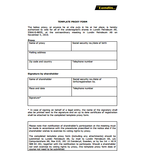 5 Proxy Templates Formats Examples In Word Excel