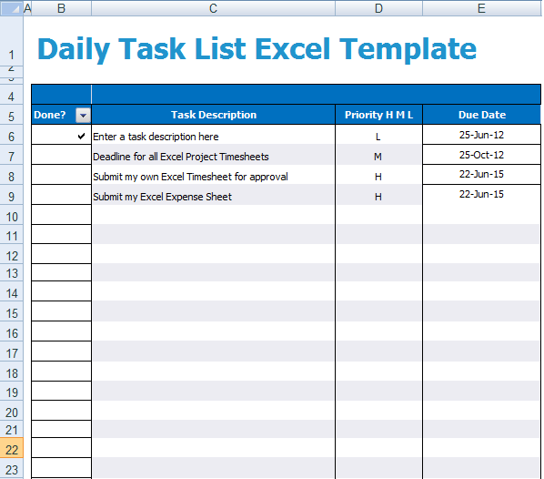 5 Task List Templates Formats Examples In Word Excel