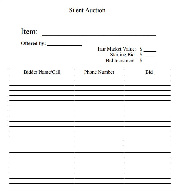 16-silent-auction-bid-sheet-templates-free-sample-templates
