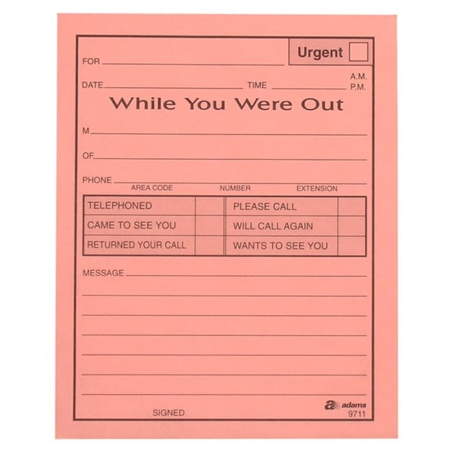 5 While You Were Out Templates Free Sample Templates