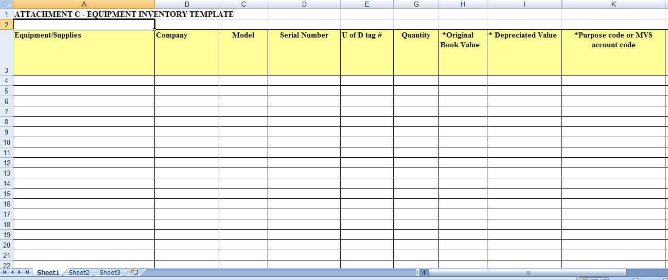 Excel Inventory Templates - Free Sample Templates